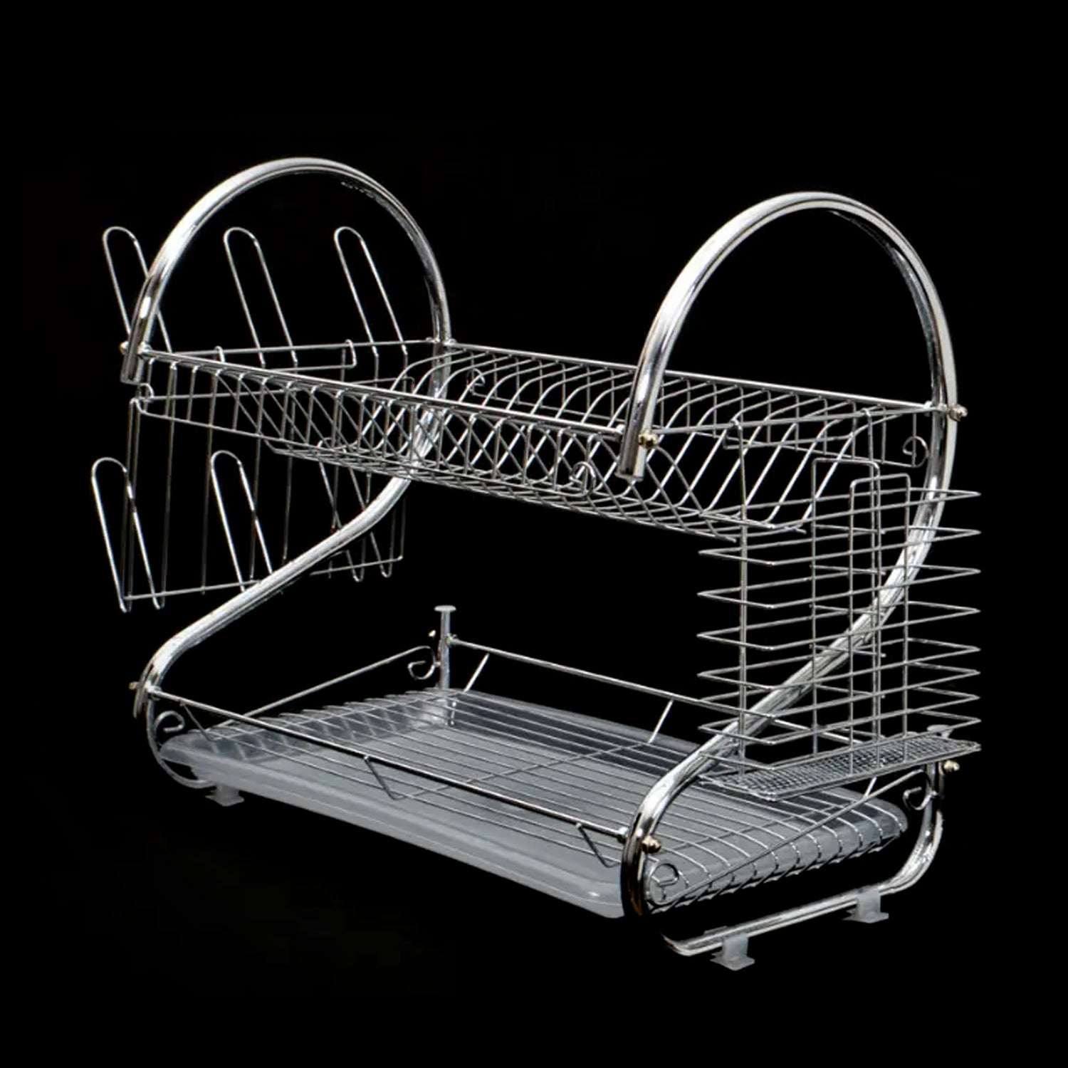 7668 Stainless Steel Drain Bowl Storage Rack Holder Plate Dish Cutlery Cup Rack with Tray Kitchen Shelf Stand DeoDap 7668 Stainless Steel Drain Bowl Storage Rack Holder Plate Dish Cutlery Cup Rack with Tray Kitchen Shelf Stand DeoDap
